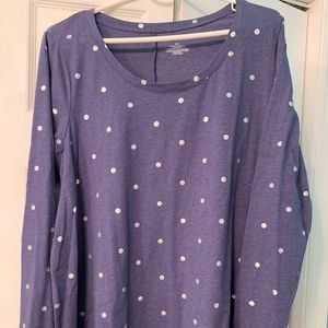 Lane Bryant Long-Sleeved Sparkle Dot Top sz 18/20